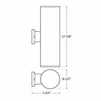 6 Inch LED Cyinder Sconce - 40 Watt - 3200 Lumens - Color Selectable 30K/40K/50K - 120V - Black Finish - Dimmable Up/Down Light