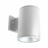 20 Watt LED Sconce Cylinder - 1600 Lumens - Color Selectable 30K/40K/50K - 120V - White Finish - Dimmable Down Light