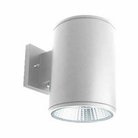 20 Watt LED Sconce Cylinder - 1600 Lumens - Color Selectable 30K/40K/50K - 120V - White Finish - Dimmable Down Light