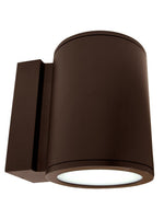 8 Inch LED Cylinder Sconce - 40 Watt - 3200 Lumens - Color Selectable 30K/40K/50K - 120V - Bronze Finish - Dimmable Up/Down Light