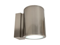 8 Inch LED Cylinder Sconce - 40 Watt - 3200 Lumens - Color Selectable 30K/40K/50K - 120V - Brushed Nickel Finish - Dimmable Up/Down Light