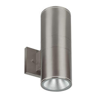12 Watt LED Sconce Cylinder - 800 Lumens - Color Selectable 30K/40K/50K - 120V - Brushed Nickel Finish - Dimmable Up/Down Light