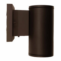 9 Watt LED Sconce Cylinder - 650 Lumens - Color Selectable 30K/40K/50K - 120V - Black Finish - Dimmable Down Light