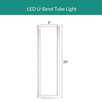 LED T8 - U-Shape Retrofit Bulb - 2 Foot - 13 Watt - 2000 Lumens - 3000K Soft White - Electronic T8 Ballast Compatible & Bypass Ballast