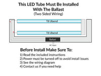 LED T8 - U-Shape Retrofit Bulb - 2 Foot - 13 Watt - 2000 Lumens - 3500K Neutral White - Electronic T8 Ballast Compatible & Bypass Ballast