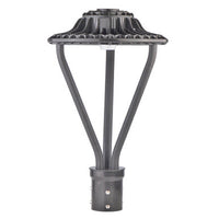 LED Post Light Fixtures With Pole Bracket Mount - 50 Watt, 6500 Lumens- Fits 2.5 to 3 Inch Poles