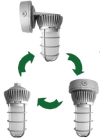 LED Universal Mount Vapor Tight - 12 Watt - 900 Lumens - 3000K Soft White - 120-277V - Gray Finish - Ceiling, Wall or Conduit Mount