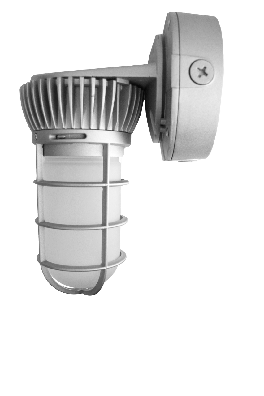 LED Universal Mount Vapor Tight - 12 Watt - 900 Lumens - 3000K Soft White - 120-277V - Gray Finish - Ceiling, Wall or Conduit Mount