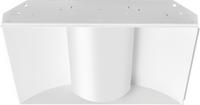 LED 2X2 Volumetric Architectural Fixture, Nominal 4000 Lm, Curved, Linear Prismatic, EldoLED Dimming 1%, 80+ Cri, 3500K