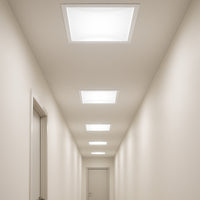 Curved Indirect LED Troffer - Multiwatt 25W/30W/40W - Max 5000 Lumens - 2X2 Foot - Color Tunable 35K/40K/50K - Aperture Optics - Standard Drop Ceiling Mount - 120-277V