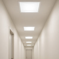 Curved Indirect LED Troffer - Multiwatt 25W/30W/40W - Max 5000 Lumens - 2X2 Foot - Color Tunable 35K/40K/50K - Aperture Optics - Standard Drop Ceiling Mount - 120-277V