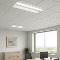 Edge-Lit Wing LED Troffer - Multiwatt 42W/50W - Max 5700 Lumens - 2X4 Foot - Color Tunable 30/35/40/50K - Aperture Optics - Standard Drop Ceiling Mount - 120-277V