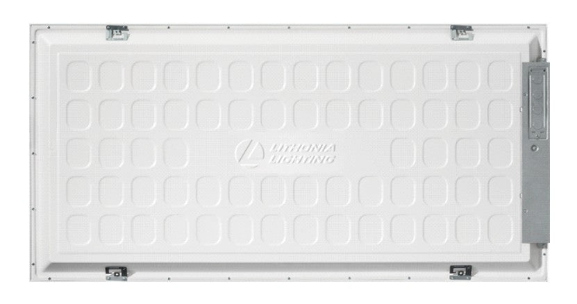 LED Flat Panel, 2FT x 4FT, Nominal 4000 LM, 80+ CRI, 4000K, Satin white, Constant current,  dimming to 1%, MVOLT,  120V-277V, 7W emergency battery pack, Embedded wireless controls by nLight, Passive Infrared Occ sensor with auto-dimming photocell