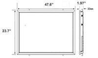 LED Edge-lit Wing Troffers - Modern Commercial Drop Ceiling Lighting - Choose Your Size