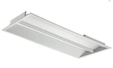 LED Edge-lit Wing Troffers - Modern Commercial Drop Ceiling Lighting - Choose Your Size