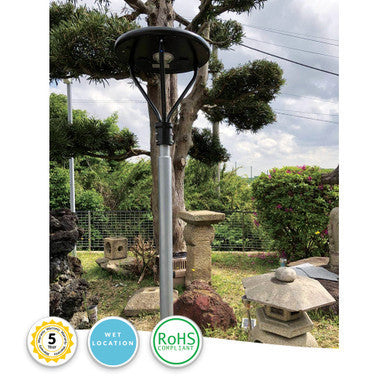 Designer Bell LED Solar Post Lights - Decorative Pole Lighting With Multiple Mounting Options