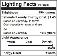 LED 8 Watt Dimmable (45W Replacement) R20 Light Bulb, 5000K - 120 Volt