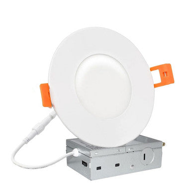 3 Inch Edge Lit Recessed LED Downlight - 6 Watt- 400 Lumens - Color Selectable 27K/30K/35K/40K/50K - 120V - Dimmable - Recessed Can Not Required