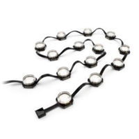 Color Kinetics eW Flex Compact, 4000K, 50 Nodes, 4in OC, Black Node/Cable, Clear Flat Lens, 3ft Whip