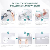 6 Inch Edge Lit LED Downlight - 12 Watt - 920 Lumens - Color Tunable 27/30/35/40/50K