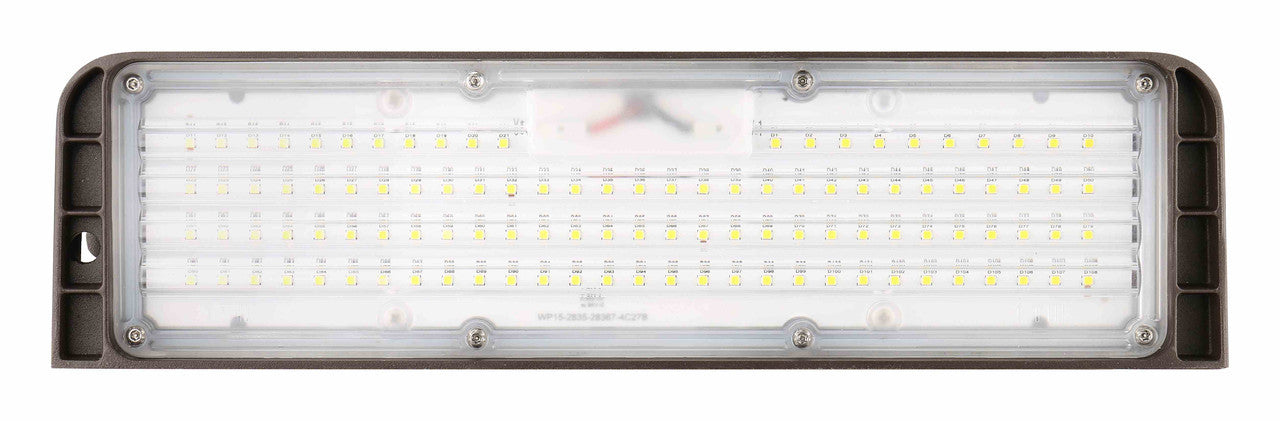 Slim Full Cut Off LED Wall Pack Fixture - 100 Watt - Color Selectable 30K/40K/50K - Lumen Adjustable - With Integrated Photocell and Cap