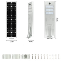 Solar LED Dusk to Dawn Pole Light - 80 Watt - 8,000 Lumens - With Clamp and Arm Mounting