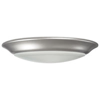 13 Watt LED Disk Ceiling Light - 7 Inch Round - 1000 Lumens - Color Selectable 30K/40K/50K - 120V - Brushed Nickel Finish - Dimmable