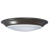 13 Watt LED Disk Ceiling Light - 7 Inch Round - 900 Lumens - Color Selectable 30K/40K/50K - 120V - Bronze Finish - Dimmable