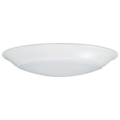 15 Watt LED Disk Ceiling Light - 7 Inch Round - 1000 Lumens - Color Selectable 30K/40K/50K - 120V - White Finish - Dimmable