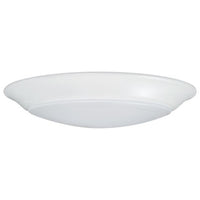 15 Watt LED Disk Ceiling Light - 7 Inch Round - 1000 Lumens - Color Selectable 30K/40K/50K - 120V - White Finish - Dimmable