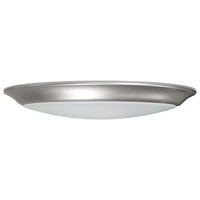16 Watt LED Disk Ceiling Light - 10 Inch Round - 1300 Lumens - Color Selectable 30K/40K/50K - 120V - Brushed Nickel Finish - Dimmable