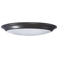 16 Watt LED Disk Ceiling Light - 10 Inch Round - 1200 Lumens - Color Selectable 30K/40K/50K - 120V - Bronze Finish - Dimmable