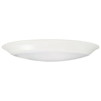 16 Watt LED Disk Ceiling Light - 10 Inch Round - 1300 Lumens - Color Selectable 30K/40K/50K - 120V - White Finish - Dimmable