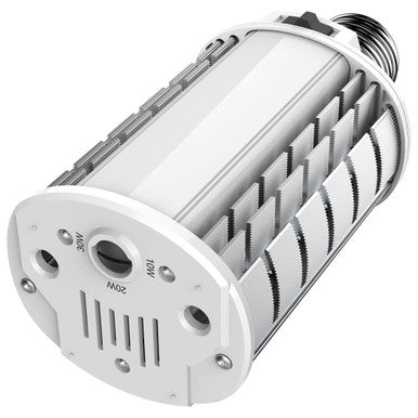 LED Corn Wall Pack Bulb -Watt Selectable 10/20/30W Wall Pack Retrofit - Up To 4500 Lumens - Color Selectable 30K/40K/50K - 120-277V - E26 Medium Base - Ballast Bypass