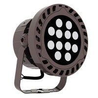 RGBW Color Changing LED Flood Light Bronze Round Fixture 36W App Controlled