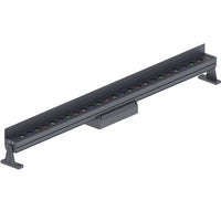 RGBW Color Changing LED Flood Light Black Linear Fixture 36 Watt App Controlled With Half Glare Shield