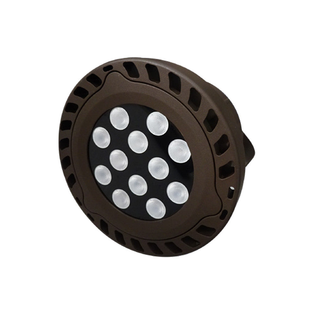 RGBW Color Changing LED Flood Light Bronze Round Fixture 36W App Controlled