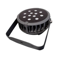 RGBW Color Changing LED Flood Light Black Round Fixture 72W App Controlled