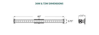 RGBW Color Changing LED Flood Light Black Linear Fixture 72 Watt App Controlled With Half Glare Shield