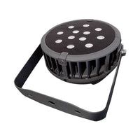 DMX512 Compatible RGBW Color Changing Flood Light Black Round Fixture 72W