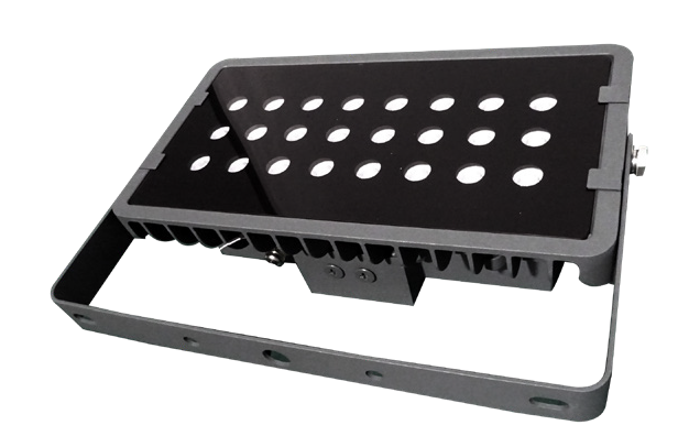 DMX512 Compatible RGBW Color Changing Flood Light Black Square Fixture 96W