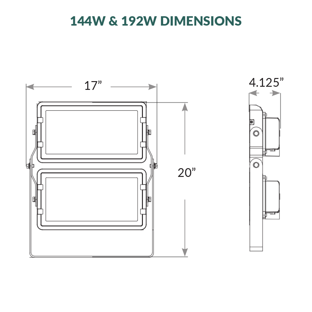 DMX512 Compatible RGBW Color Changing Flood Light Black Square Fixture 192W With Full Glare Shield