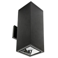 LED Square Cylinder Sconce Wall Light - 40 Watt - 1920 Lumens - Color Selectable 30K/40K/50K - 120V - Black Finish - Dimmable Up/Down Light