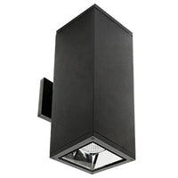 LED Square Cylinder Sconce Wall Light - 40 Watt - 1920 Lumens - Color Selectable 30K/40K/50K - 120V - Black Finish - Dimmable Up/Down Light