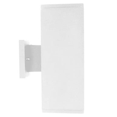 LED Square Cylinder Sconce Wall Light - 40 Watt - 1920 Lumens - Color Selectable 30K/40K/50K - 120V - White Finish - Dimmable Up/Down Light