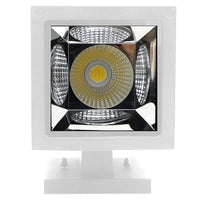 LED Square Cylinder Sconce Wall Light - 40 Watt - 1920 Lumens - Color Selectable 30K/40K/50K - 120V - White Finish - Dimmable Up/Down Light