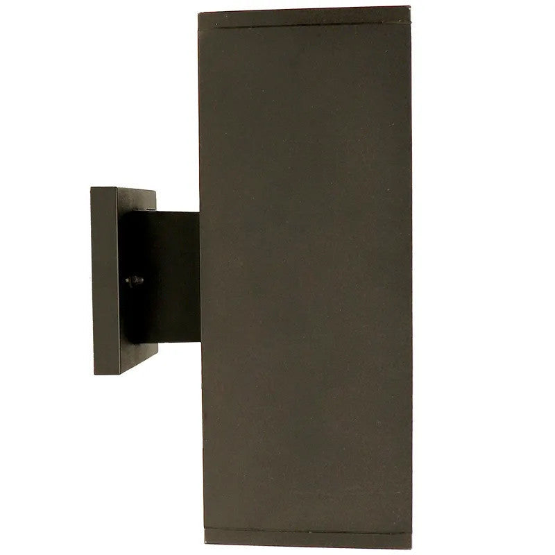 LED Square Cylinder Sconce Wall Light - 40 Watt - 1920 Lumens - Color Selectable 30K/40K/50K - 120V - Bronze Finish - Dimmable Up/Down Light