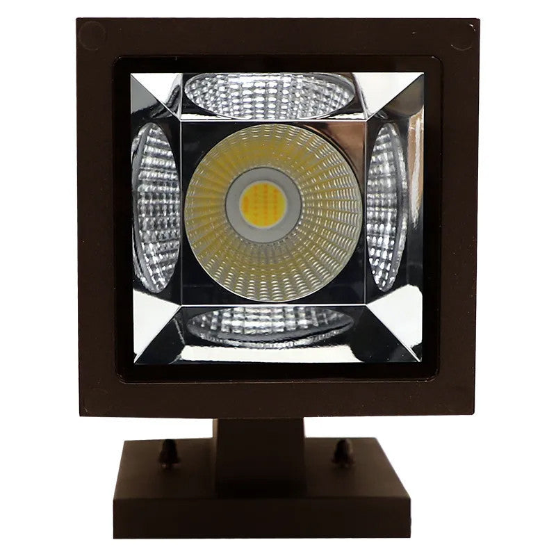 LED Square Cylinder Sconce Wall Light - 40 Watt - 1920 Lumens - Color Selectable 30K/40K/50K - 120V - Bronze Finish - Dimmable Up/Down Light