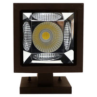 LED Square Cylinder Sconce Wall Light - 20 Watt - 960 Lumens - Color Selectable 30K/40K/50K - 120V - Bronze Finish - Dimmable Down Light