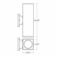 LED Square Cylinder Sconce Wall Light - 24 Watt - 1920 Lumens - Color Selectable 30K/40K/50K - 120V - Bronze Finish - Dimmable Up/Down Light